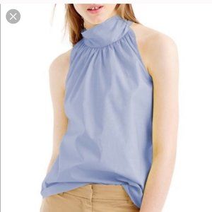 J.Crew | Tie-neck top in Oxford Cotton | Sz 2